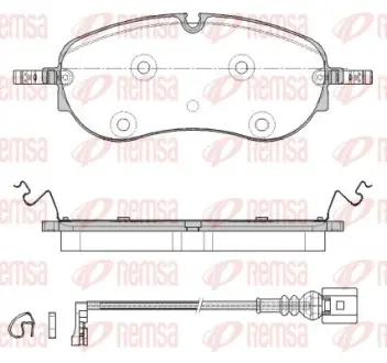 VW Гальмівні колодки передні ID.4 Electric 21-, ID.5 Electric 21-, Q4 Sportback (F4N) Electric 21- REMSA 1962.01