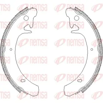 Тормозные колодки барабанные REMSA 4129.00