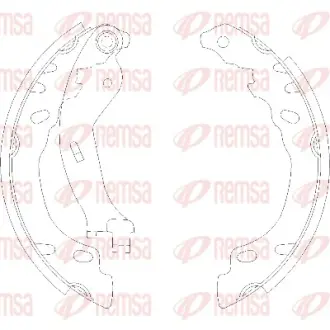 Тормозные колодки барабанные REMSA 4158.00