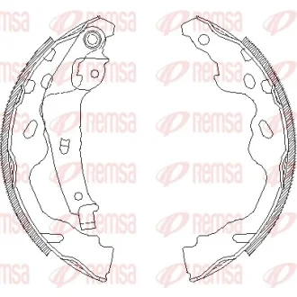 REMSA CITROEN щоки гальмівні C1, OPEL Agila, SUZUKI Swift, TOYOTA Yaris Remsa 4187.00