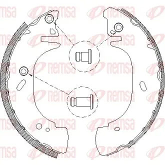 Тормозные колодки барабанные REMSA 4306.01