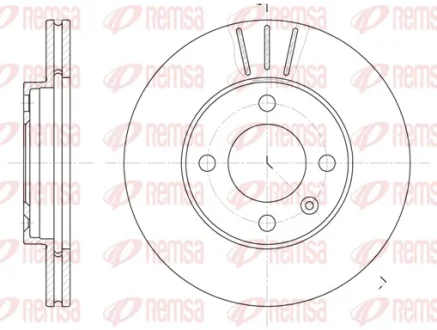 REMSA AUDI диск гальмівний перед.(вентил.) 80 -87 VW Golf 2/3, Passat Remsa 6084.10