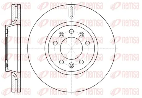 Гальмівний диск передн. Fiat Scudo 07 REMSA 61052.10