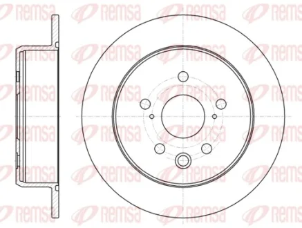 Диск гальмівний задн.Lexus IS 05- Remsa 61075.00