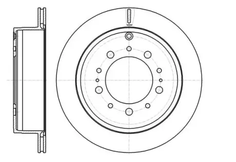 TOYOTA диск гальм.задн.Land Cruiser,Lexus LX570 08- REMSA 61257.10