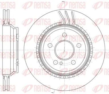 REMSA DB Гальмівний диск зад. W221, R230 Remsa 61296.10