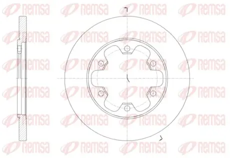 Диск гальмівний. зад. FORD TRANSIT 15- REMSA 61569.00