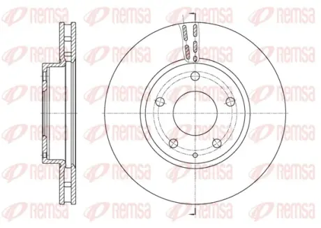 Диск гальмівний передній MAZDA 3 1,5 13- REMSA 61573.10