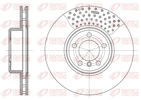 BMW Диск гальмівний передній 1/F21, 2/F23 REMSA 61594.10