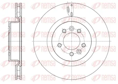 Диск гальм. передн. LANDROVER Range Rover sport 05- REMSA 61613.10
