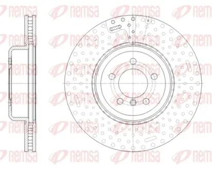 BMW Диск гальмівний передній 3/F30 REMSA 61651.10