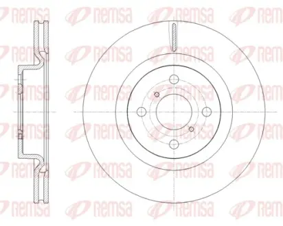 Диск гальмівний передній TOYOTA YARIS -18 REMSA 61656.10