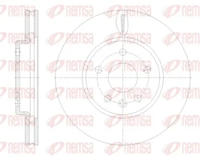 OPEL диск гальм. передн. Astra K REMSA 61793.10