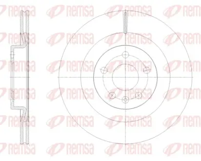 Диск гальм. задн. VOLVO S60 20- REMSA 61798.10