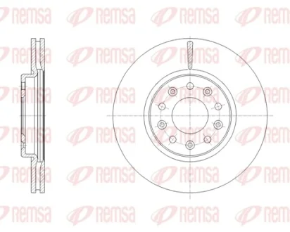 CHEVROLET гальмівний диск перед Remsa 61817.10