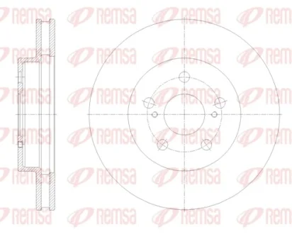 REMSA TOYOTA диск гальм. передн. PRIUS 15- Remsa 62125.10