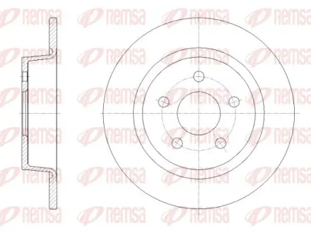 Диск гальм задн. FORD TOURNEO CONNECT 13- REMSA 62520.00