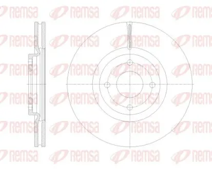 FORD Диск гальмівний передній ECOSPORT 1.0-1.5 13- REMSA 62531.10