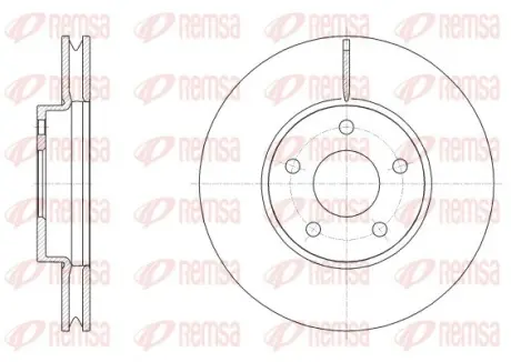 Диск гальм. передн. FORD FOCUS EcoBoost 18- REMSA 62533.10