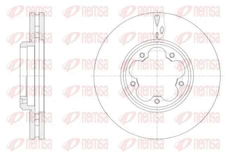 FORD гальмівний диск перед TOURNEO CUSTOM V362 15-, TRANSIT V363 13 Remsa 62547.10