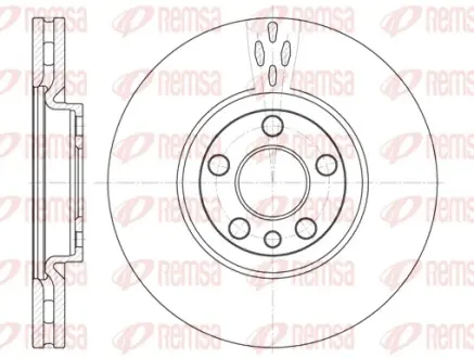 Диск гальмівний CITROEN C8, PEUGEOT 807 передн., вент. REMSA 6658.10