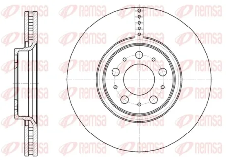 Гальмівний диск передн. Volvo XC 90 02 Remsa 6866.10