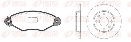 CITROEN К-кт гальм. колодки 0643.00 + диски 6535.00 XSARA (N1) 1.9 D 98-05 REMSA 8643.00