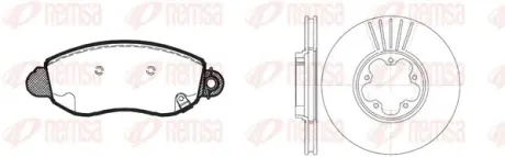 FORD К-кт гальм. колодки 0772.02 + диски 6609.10 TRANSIT 2.0TD 00- REMSA 8772.01