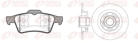 RENAULT К-кт гальм. колодки 0842.00 + диски 6613.00 Laguna 01- REMSA 8842.00
