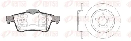 FORD К-кт гальм. колодки 0842.00 + диски 6712.00 C-max REMSA 8842.01