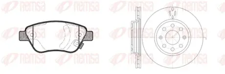 OPEL К-кт гальмівні колодки 0858.31 + диски 6981.10 передні Corsa 06 - REMSA 8858.02 (фото 1)