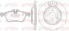 BMW К-кт гальм. колодки 0864.00 + диски 6624.10 передн.MINI Cooper,One 01- REMSA 8864.00 (фото 1)