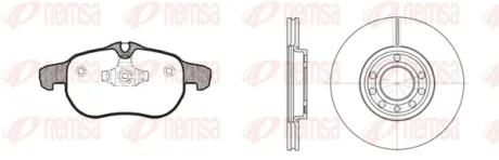 REMSA OPEL К-кт гальмівні колодки 0888.00 + диски 6689.10 передн.Vectra C, Astra H, Zafira B FIAT Croma 05- SAAB 9-3 Remsa 8888.00
