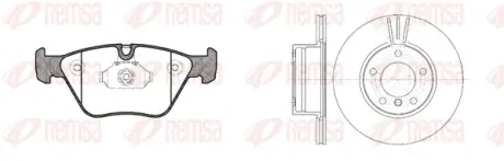 BMW К-кт гальмівні колодки 0963.00 + диски 6514.10 перед. 2,5/3,0: E46, X3(E83) REMSA 8963.00