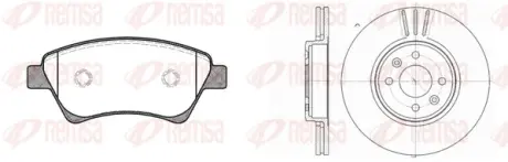 RENAULT К-кт гальм. колодки 0976.00 + диски 6583.10 Megane II, Kangoo 02- REMSA 8976.02 (фото 1)
