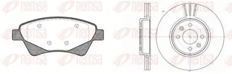 RENAULT К-кт гальм. колодки 0976.20 + диски 6583.10 Megane II, Kangoo 02- REMSA 8976.03 (фото 1)