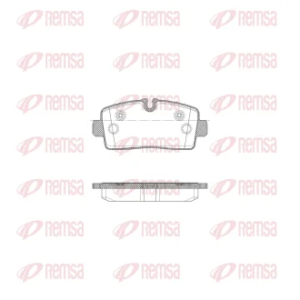 Колодки гальмівні дискові (комплект 4 шт) REMSA X2005.00