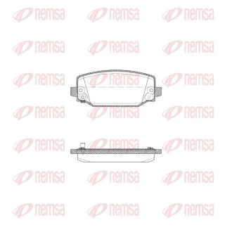 Колодки гальмівні дискові (комплект 4 шт) REMSA X2034.04