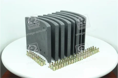 Фото - накладка гальмівна (комплект на вісь) 420х180 станд. BPW, KASSBOHRER, SAF RIDER RD 19032STD Накладка гальмівна (комплект на вісь) 420х180 станд. BPW, KASSBOHRER, SAF RIDER RD 19032STD