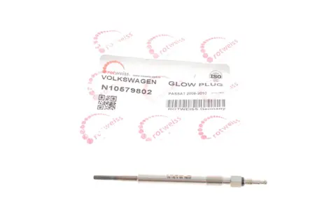 Свічка розжарювання VW Caddy III 2.0SDI/TDI 04- (всередині OE VAG) ROTWEISS N10579802