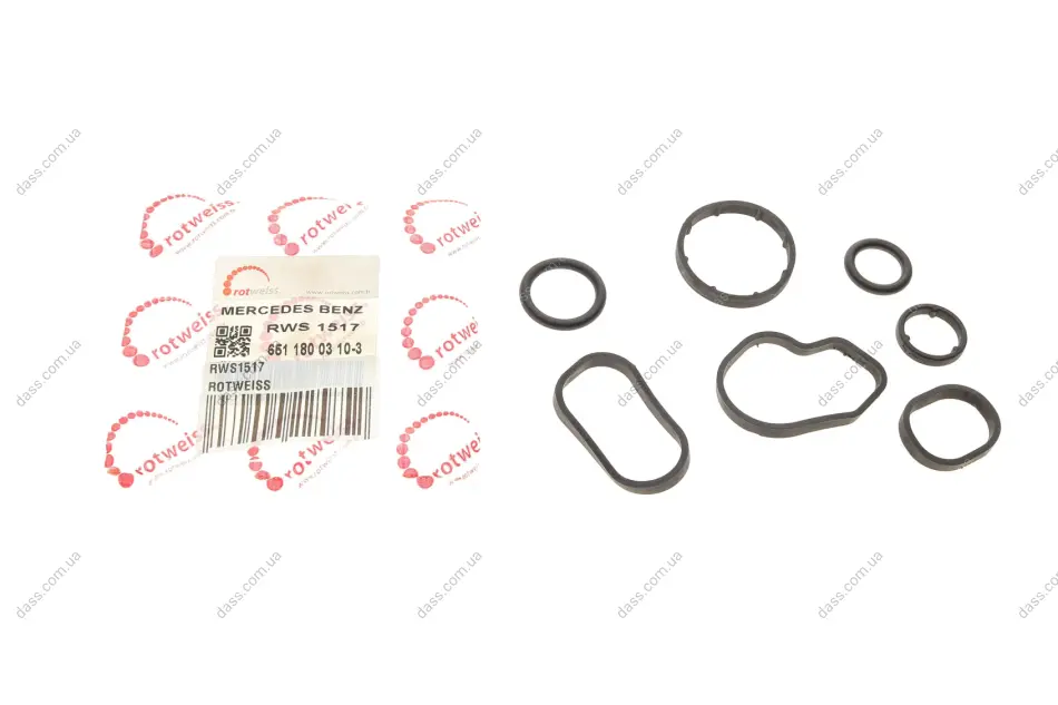 Прокладка радіатора масляного ущільнюючого MB Sprinter OM651 2.2CDI (комплект) Rotweiss RWS1517 (фото 1)
