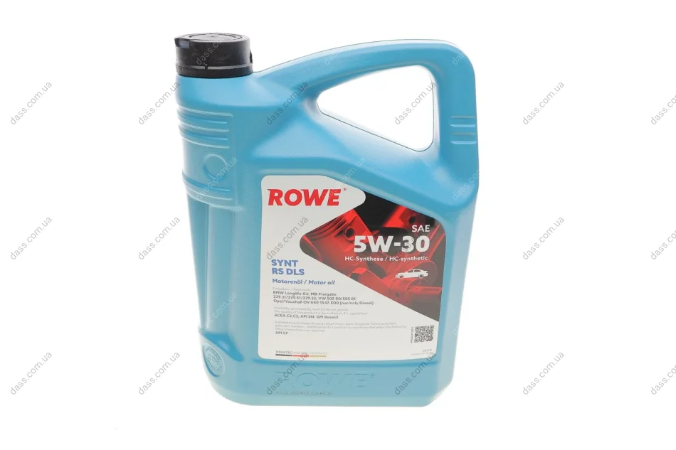 Олива 5W30 HIGHTEC SYNT RS DLS (5L) (MB 229.31/229.51/MB 229.52/BMW LL-04) (ACEA C2,C3/API SN/CF) ROWE 20118-0050-99 (фото 1)