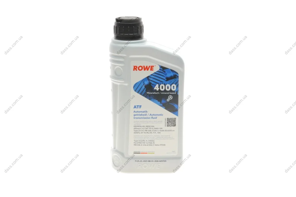 Олива HIGHTEC ATF 4000 (1L) Dexron II (червоний) ROWE 25011-0010-99 (фото 1)