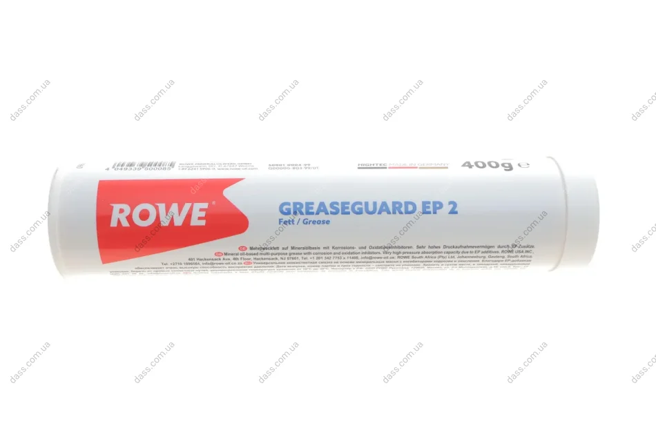 Змазка для підшипників HIGHTEC GREASEGUARD EP 2 (400g) (KP 2 K -30) -30 °C до +120 °C (колір - жовтий) ROWE 50001-0004-99 (фото 1)
