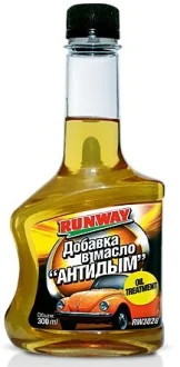 0.3л OIL TREATMENT Присадка до оливи для зменшення димності і збільшення вязкості, зменшує тертя, очищає оливну систему і запобігає закоксовуванню кілець RUNWAY RW3028