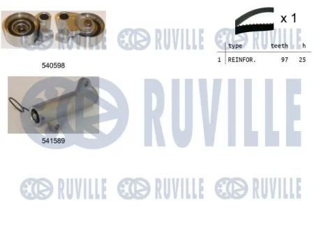 TOYOTA К-кт ременя грм(2 ролика+ремінь) Land Cruiser 02 Ruville 550271