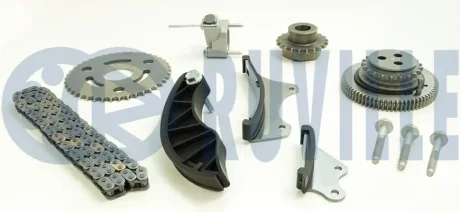 OPEL К-т цепи ГРМ (цепь, успокоители, натяжитель, звездочки, сальник, прокладки) Insignia, Astra J/K, 1,6CDTi Ruville 580194