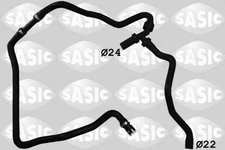 Патрубок нагрівача (24мм) FORD C-MAX, FOCUS C-MAX, FOCUS II, FOCUS II/KOMBI 1.4/1.6 10.03-09.12 SASIC 3406113