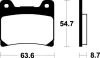 Гальмівні колодки SBS 555LS (фото 1)