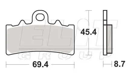 Гальмівні колодки SBS 877HS